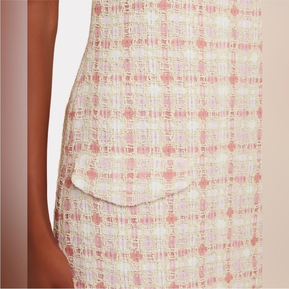 ALEXIS tweed fringe hem mini dress NEW - Picture 9 of 10